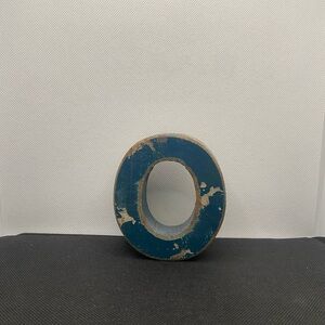 🍀 3/$15 Vintage Blue Wooden Circle for Letter Decoration